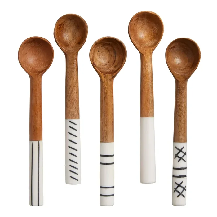 Caravan Acacia Wood And Resin Serving Spoons 5 Pack