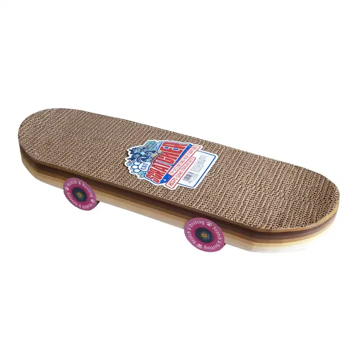 Cardboard Skateboard Cat Scratch Pad