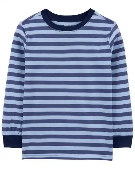 Carters Kid Striped Long-Sleeve Tee Blue M