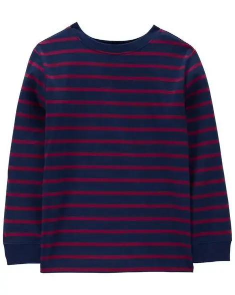 Carters Kid Striped Long-Sleeve Tee Navy/Red S