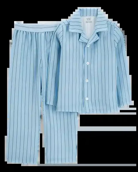 Carters Kid Striped Loose Fit 2-Piece Pajamas Blue 14