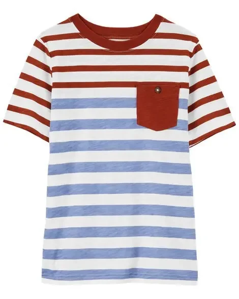 Carters Kid Striped Pocket Tee Multi 4