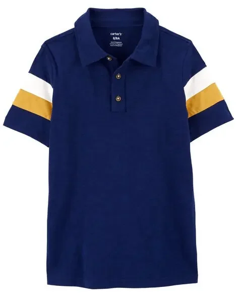 Carters Kid Striped Polo Shirt Navy 6