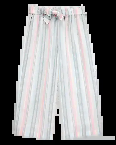 Carters Kid Striped Tie-Waist Flare Pants Multi 14