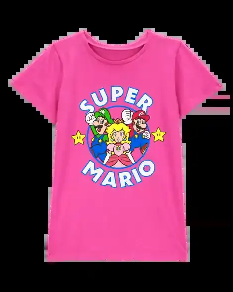 Carters Kid Super Mario Tee Pink 8
