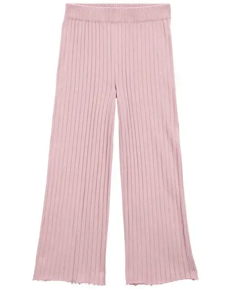 Carters Kid Sweater Knit Pull-On Flare Pants Pink 8