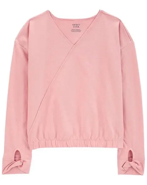 Carters Kid V-Neck Active Top Pink 8