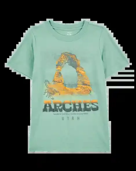 Carters Kid Woven Short-Sleeve Tee – Green Green 10