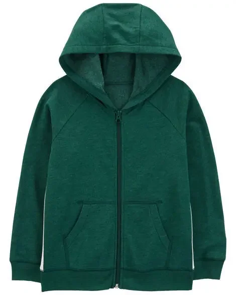 Carters Kid Zip-Up Fleece Hoodie Green 10