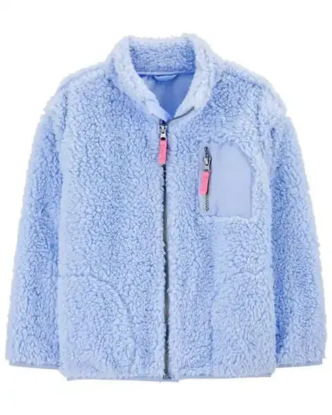 Carters Kid Zip-Up Fleece Jacket Blue 12