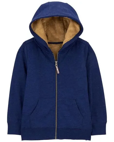Carters Kid Zip-Up Fleece Jacket Navy 5