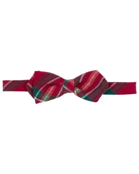 Carters Plaid Holiday Bow Tie Red/Green OSZ