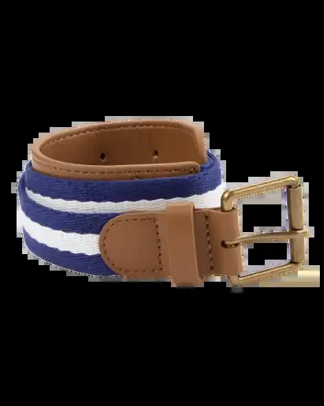 Carters Rope Belt White/Navy XL