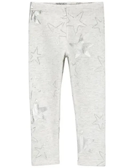 Carters Star Fleece Leggings Grey 3T
