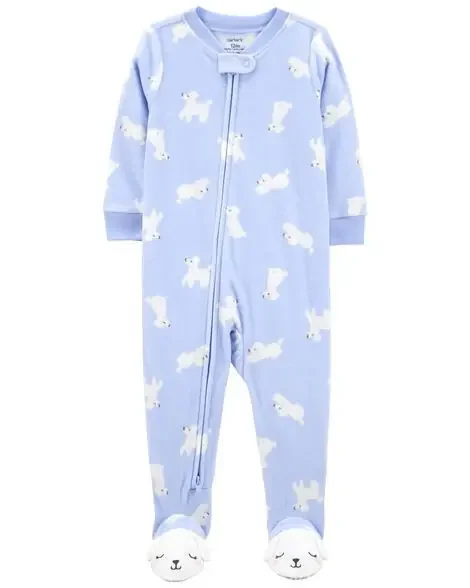 Carters Toddler 1-Piece Dog Fleece Footie Pajamas Blue 2T
