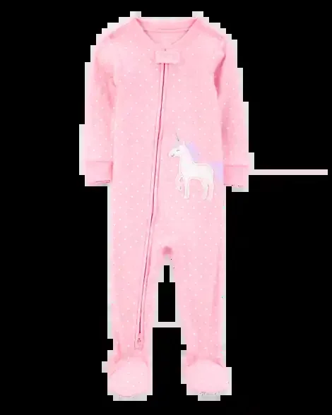 Carters Toddler 1-Piece Unicorn Cotton Footie Pajamas Pink 4T