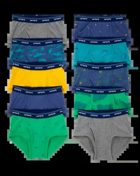 Carters Toddler 10-Pack Cotton Briefs Multi 2-3