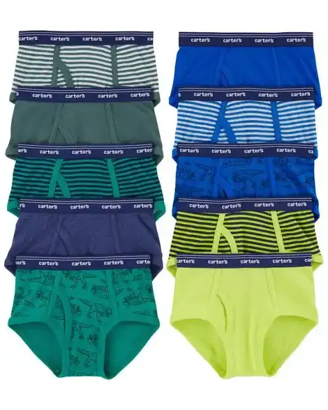 Carters Toddler 10-Pack Cotton Briefs Underwear Multi 4-5