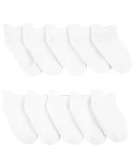 Carters Toddler 10-Pack No Show Socks White 2T4T
