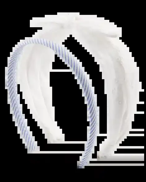 Carters Toddler 2-Pack Headbands – White Blue/White OSZ