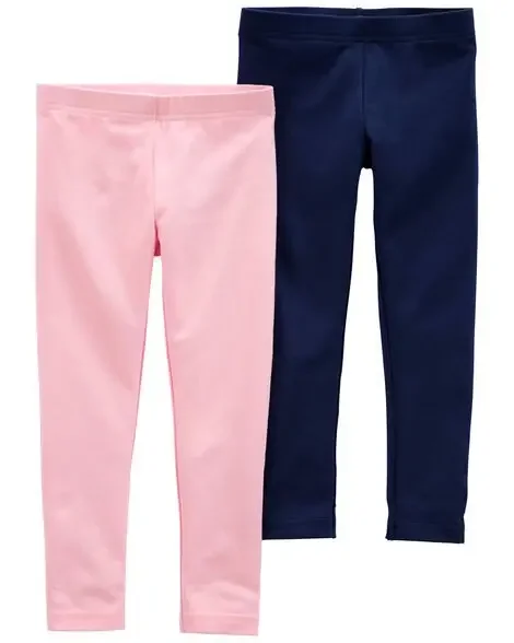 Carters Toddler 2-Pack Stretch Leggings Pink/Navy 5T