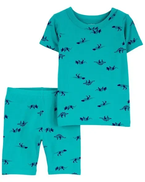 Carters Toddler 2-Piece Dinosaur PurelySoft Pajamas Teal 5T