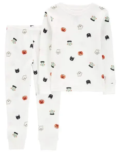 Carters Toddler 2-Piece Halloween 100% Snug Fit Cotton Pajamas White 3T