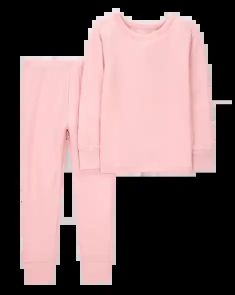 Carters Toddler 2-Piece PurelySoft Pajamas – Pink Pink 3T