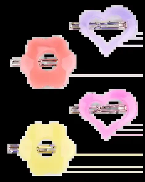 Carters Toddler 4-Pack Floral Hair Clips Multi OSZ