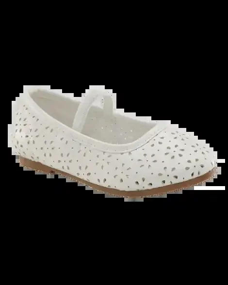 Carters Toddler Floral Ballet Flats White 9