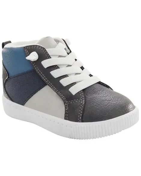Carters Toddler High-Top Sneakers Blue/Grey 8