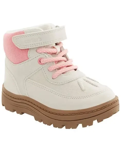 Carters Toddler Hiking Boots White/Pink 12