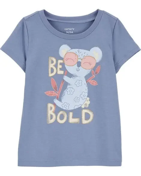 Carters Toddler Koala Graphic Tee Blue 5T