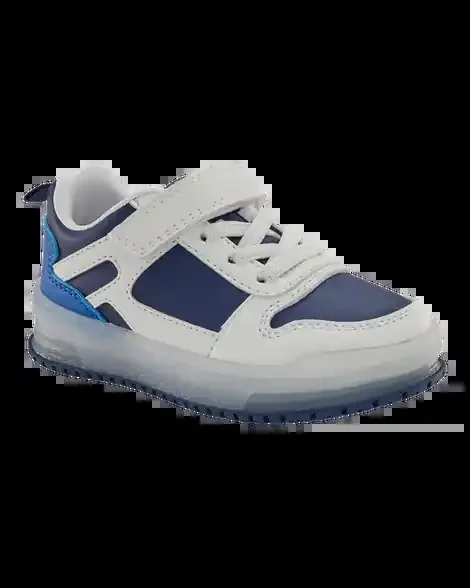 Carters Toddler Light-Up Casual Sneakers White/Navy 12