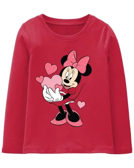 Carters Toddler Minnie Mouse Valentine‘s Day Tee – Red Red 3T