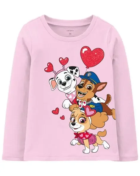 Carters Toddler PAW Patrol Valentine‘s Day Tee – Pink Pink 4T