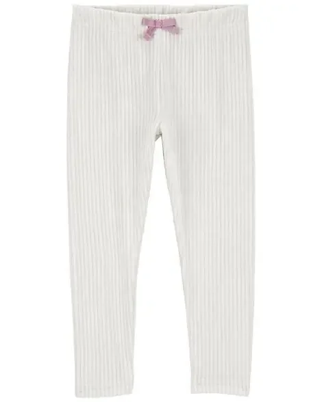 Carters Toddler Pull-On Velour Pants White 2T