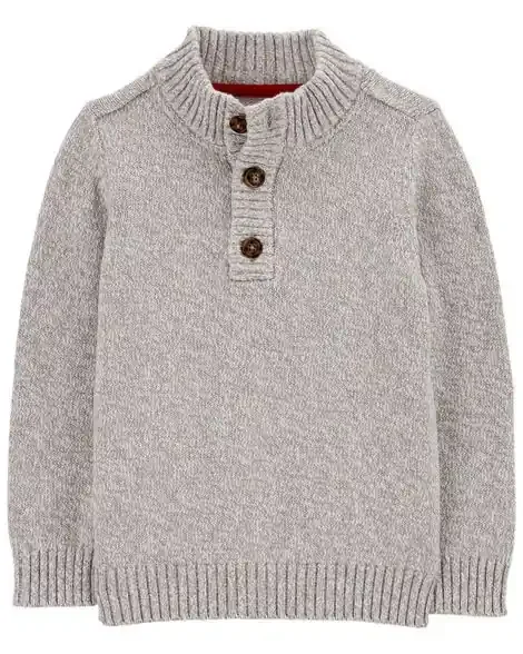 Carters Toddler Pullover Ribbed Sweater Grey 3T