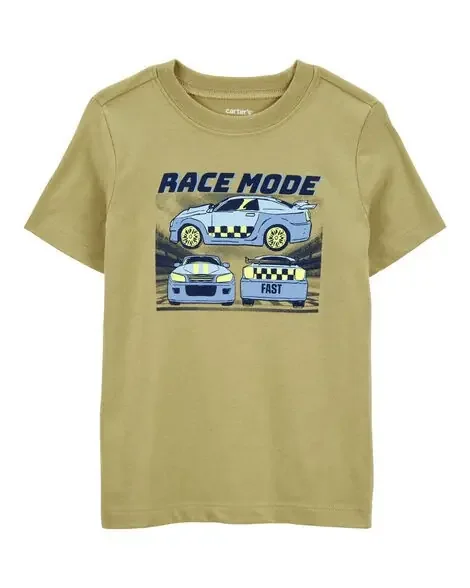 Carters Toddler Race Car Short-Sleeve Tee – Gold Gold 4T