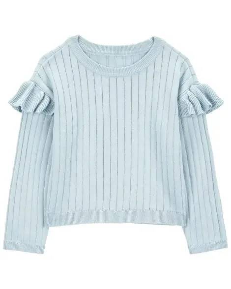 Carters Toddler Ribbed Long-Sleeve Sweater – Blue Blue 2T