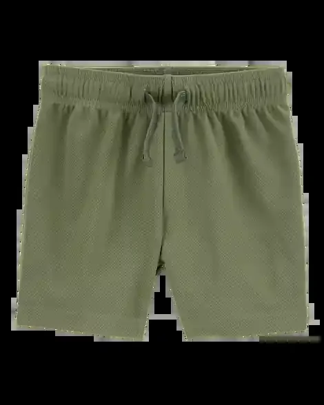 Carters Toddler Solid Cotton Blend Shorts – Green Olive 2T