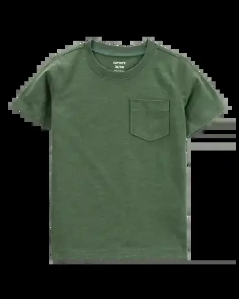 Carters Toddler Solid Knit Short-Sleeve Tee – Green Green 3T