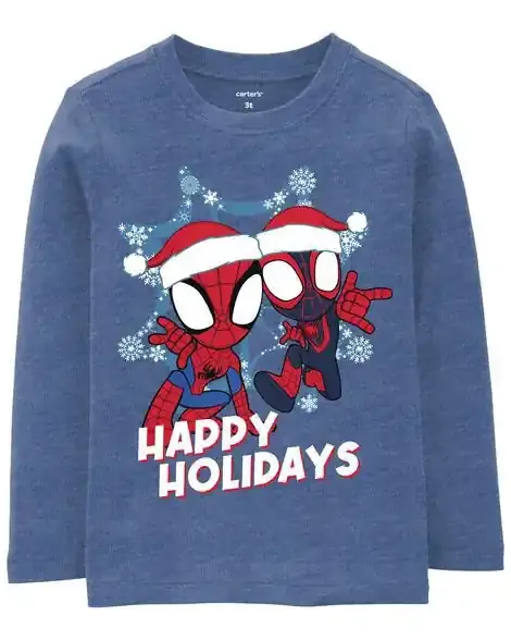 Carters Toddler Spider-Man Christmas Tee Multi 4T