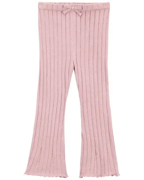 Carters Toddler Sweater Knit Pull-On Flare Pants – Pink Pink 4T