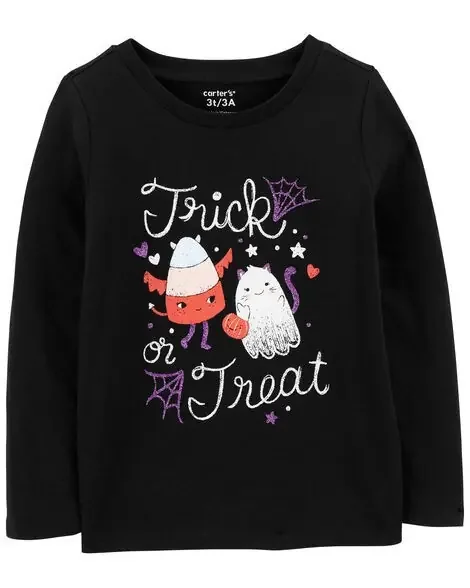 Carters Toddler Trick Or Treat Halloween Graphic Tee Black 3T