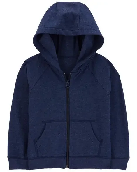 Carters Toddler Zip-Up Fleece Hoodie Navy 2T