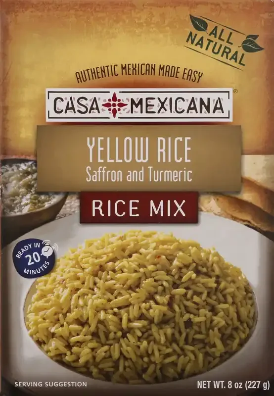 Casa Mexicana Yellow Rice Saffron and Turmeric Rice Mix 8 oz