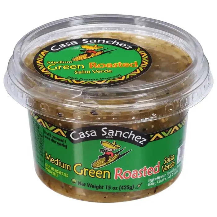 Casa Sanchez Roasted Medium Green Salsa Verde 15 oz