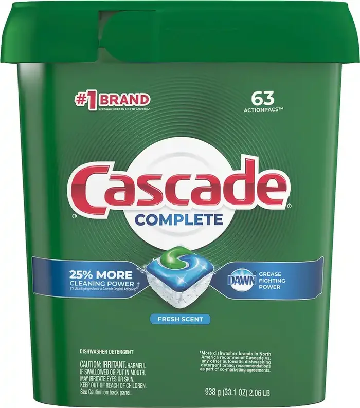 Cascade Complete Actionpacs Dishwasher Detergent Fresh Scent