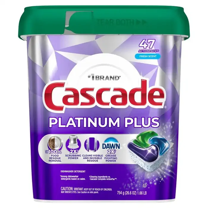 Cascade Platinum Plus 47 -Count Fresh Scent Dishwasher Detergent
